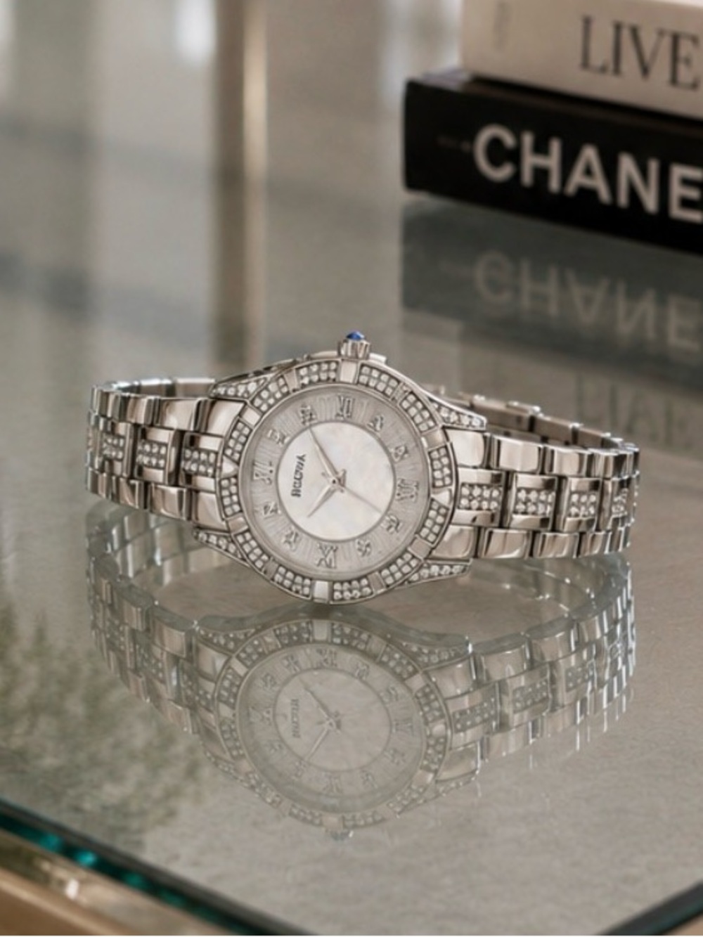 🌺🌸Ladies Bulova Stainless Steel Crystal Quartz Watch🌸🌺